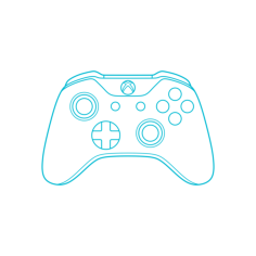 Digital Video Game Controllers Xbox One Controller Simple Outline Drawing Svg Vector, Free Vectors File